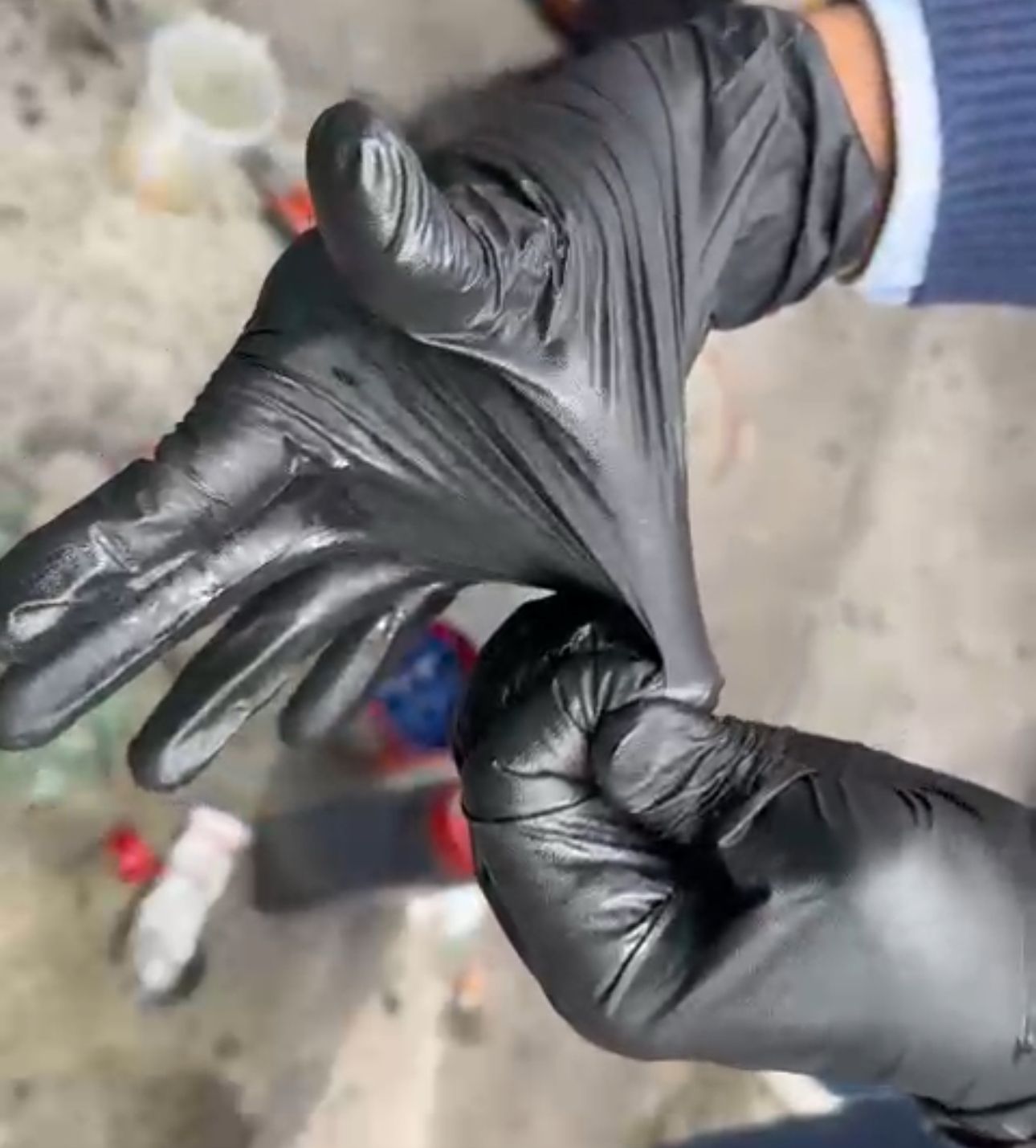 GUANTE NITRILO TEXTURIZADO - TALLA: S